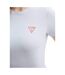 T-shirt Motif/style Logo Femme Bleu Ciel Guess-3