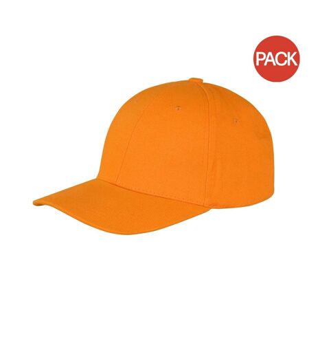 Lot de 2  Memphis casquettes adulte orange Result