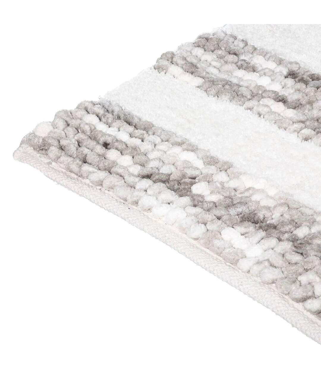 Tapis de Salle de Bain Rayé 50x75cm Gris-2