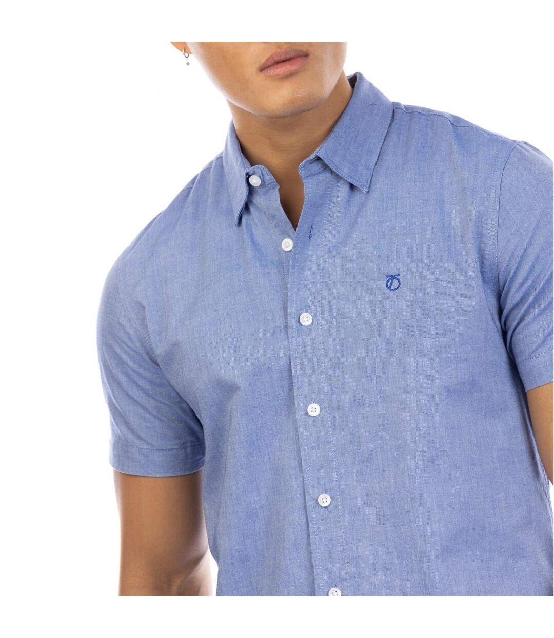 Chemise Manches Courtes Homme Bleu Marine Peter Werth-4