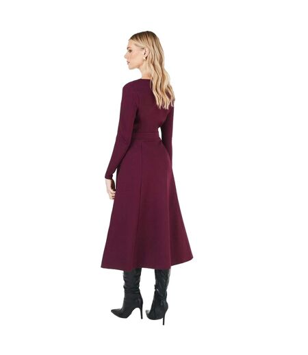 Robe mi-longue femme prune Principles