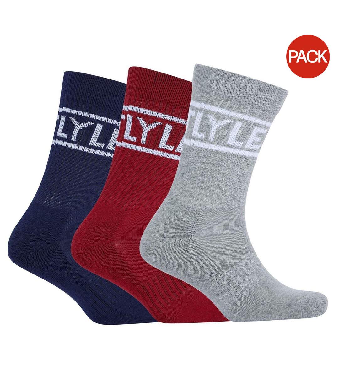 Pack Of 3  Mens Sports Socks  Multicoloured Lyle & Scott-1