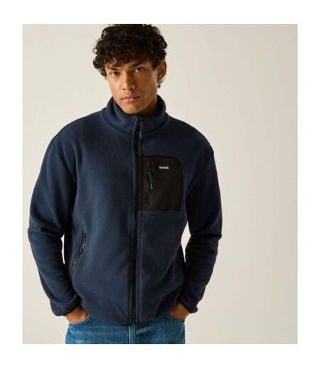 Veste Polaire À Col Montant Motif/style Détail Contrasté Frankie Homme Bleu Marine Noir Regatta