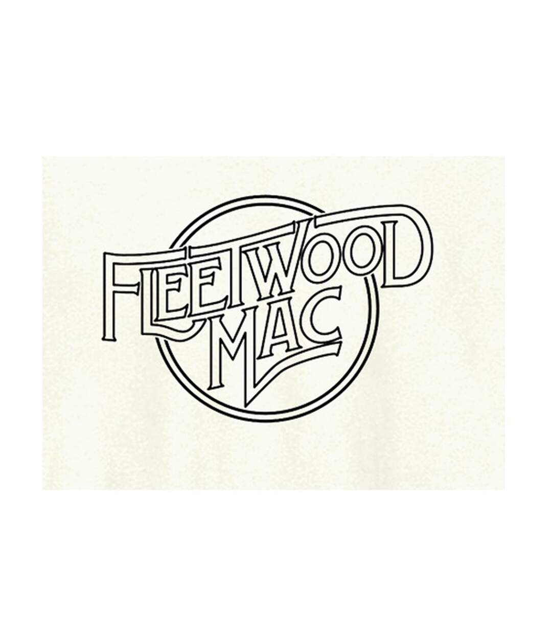 Unisex Adult Line Art Logo Fleetwood Mac T-shirt Vintage White Amplified-2