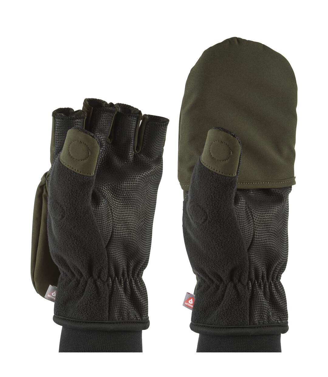 Windproof Cold Weather Convertible Mittens for Men and Women-3