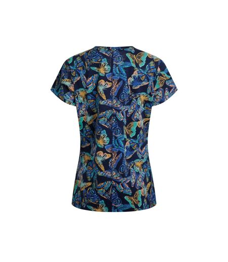 Womens/ladies merica butterflies jersey t-shirt dark blue Weird Fish