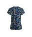 Womens/ladies merica butterflies jersey t-shirt dark blue Weird Fish-2