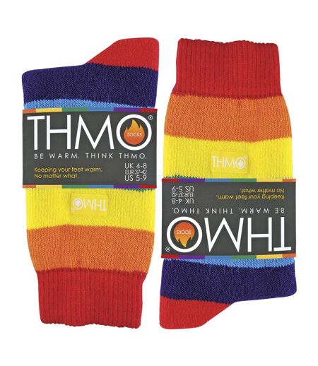 1 Pack Rainbow Striped Thermal Socks for Winter