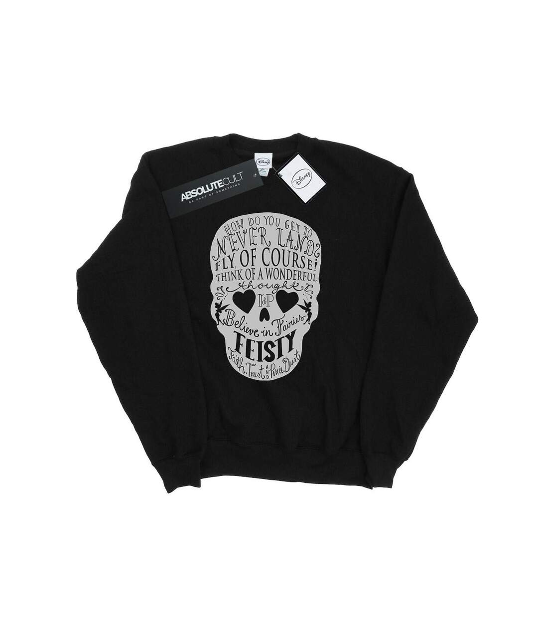 Disney Sweatshirt femme/femme avec tête de mort Clochette (Noir) - UTBI40863-1