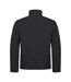 Mens Padded Soft Shell Jacket Black Clique-2