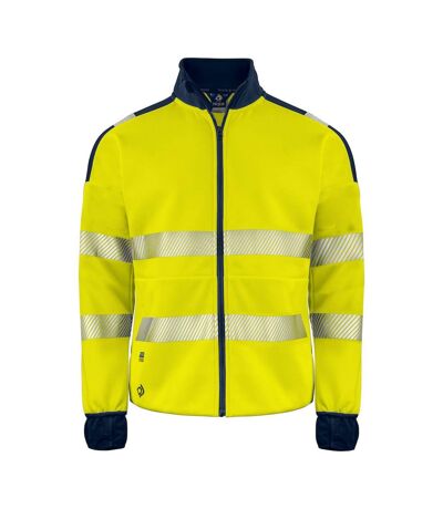 Mens Hi-vis Sweatshirt Yellow Navy Projob