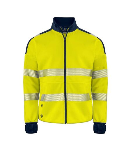 Mens Hi-vis Sweatshirt Yellow Navy Projob