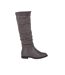 Womens/ladies karina ruched flat knee-high boots grey Dorothy Perkins