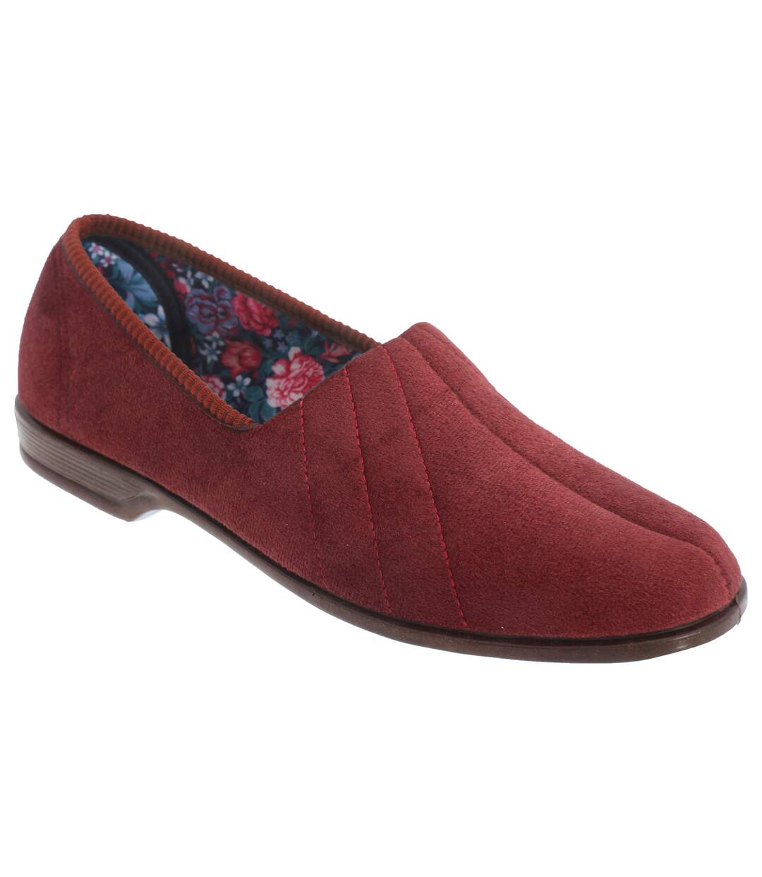 Audrey iii chaussons en velours femme bordeaux Sleepers-1