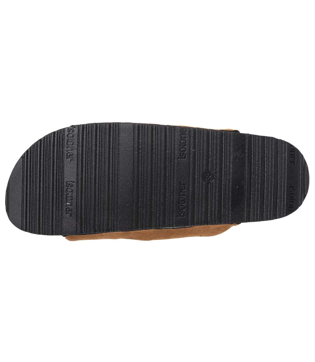 Isotoner Chaussons Mules ouvertes femme ultra-confortables patch talon, en cuir-4