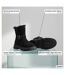 OZABI Bottines Fourrées Femme Suédine Zip et Sangle Semelle Crantée-4