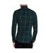 Mens Checked Cotton Button-down Shirt Pine Farah-2