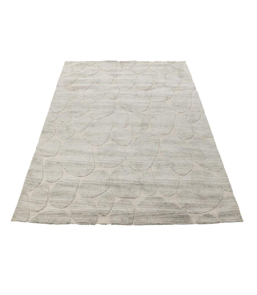 Tapis Déco Effet Galet 200x300cm Bleu Gris-1