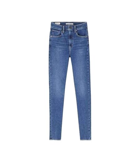 Womens/ladies Mile High Cotton Blend Super Skinny Jeans Denim Blue Denim Levis