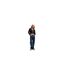 Womens/ladies Cropped Relaxed Fit Long-sleeved Cardigan Black Hugo-1