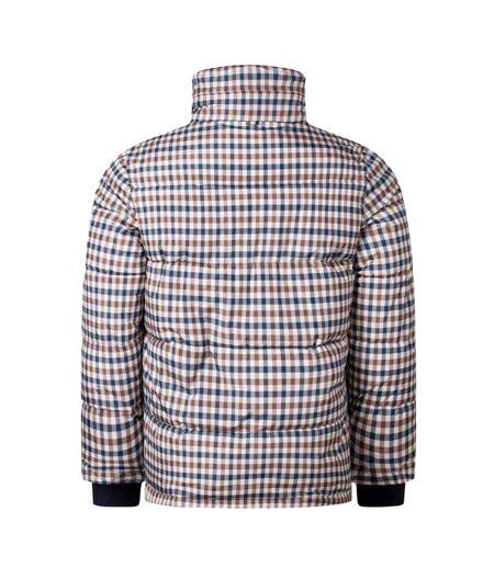 Doudoune Sport Motif/style À Carreaux Homme Beige Aquascutum