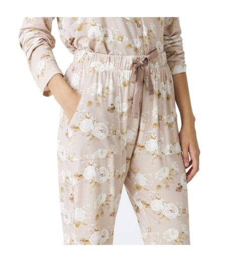 JJB6 Women's Modal Long Sleeve Printed Pajama Shirt