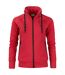 Womens/ladies Jog Sweat Jacket Red Printer-1