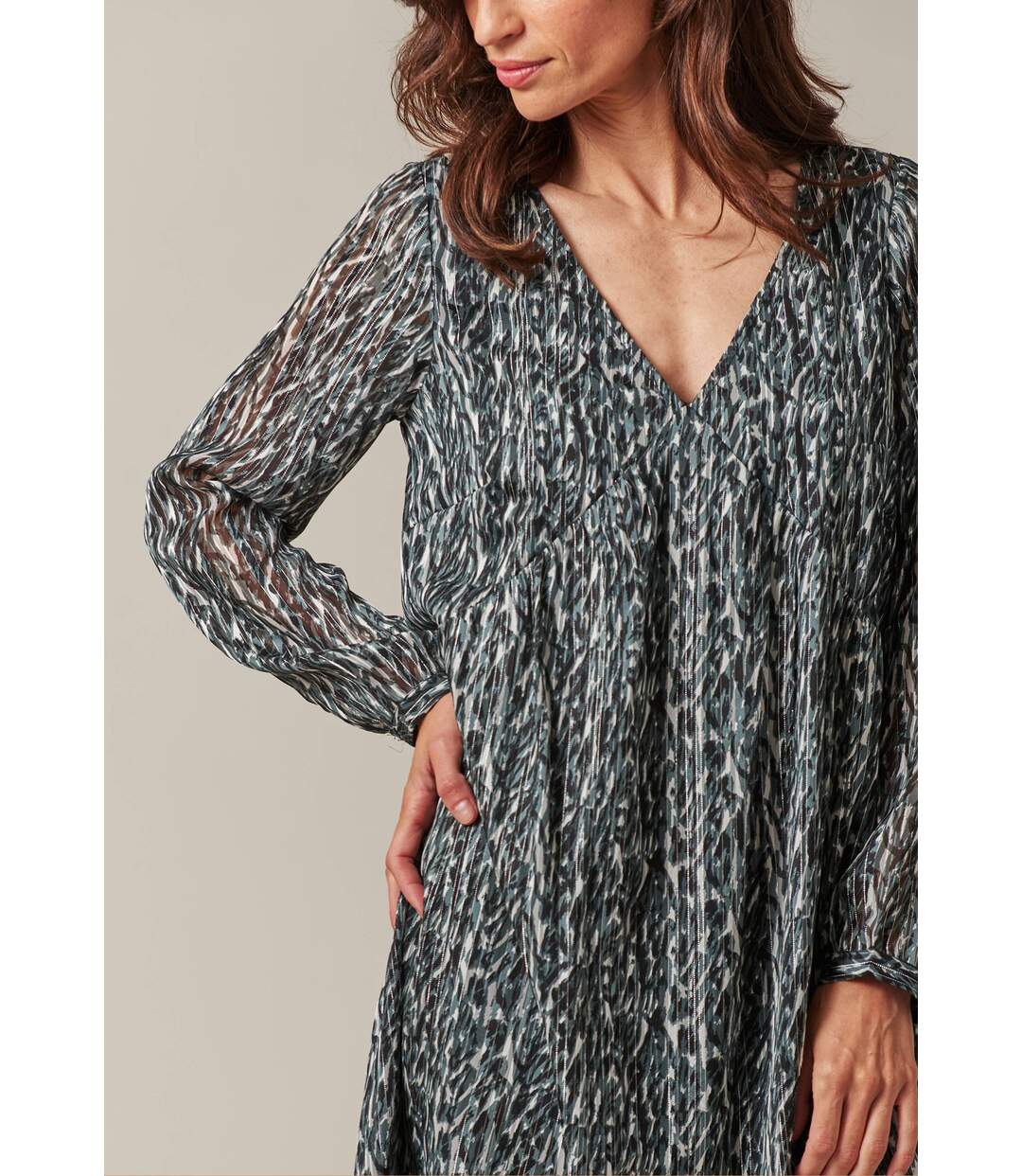 Robe fluide à motif léopard pour femme ABRIELLE-3