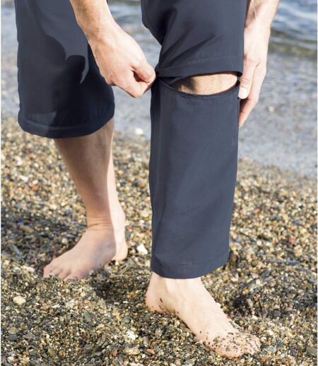 Men's Navy 2-in-1 Convertible Trousers