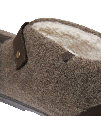 Men's Brown Sherpa-Lined Slipper Boots