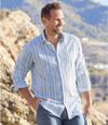 Gestreiftes Hemd Santorin mit Waffel-Effekt Atlas For Men