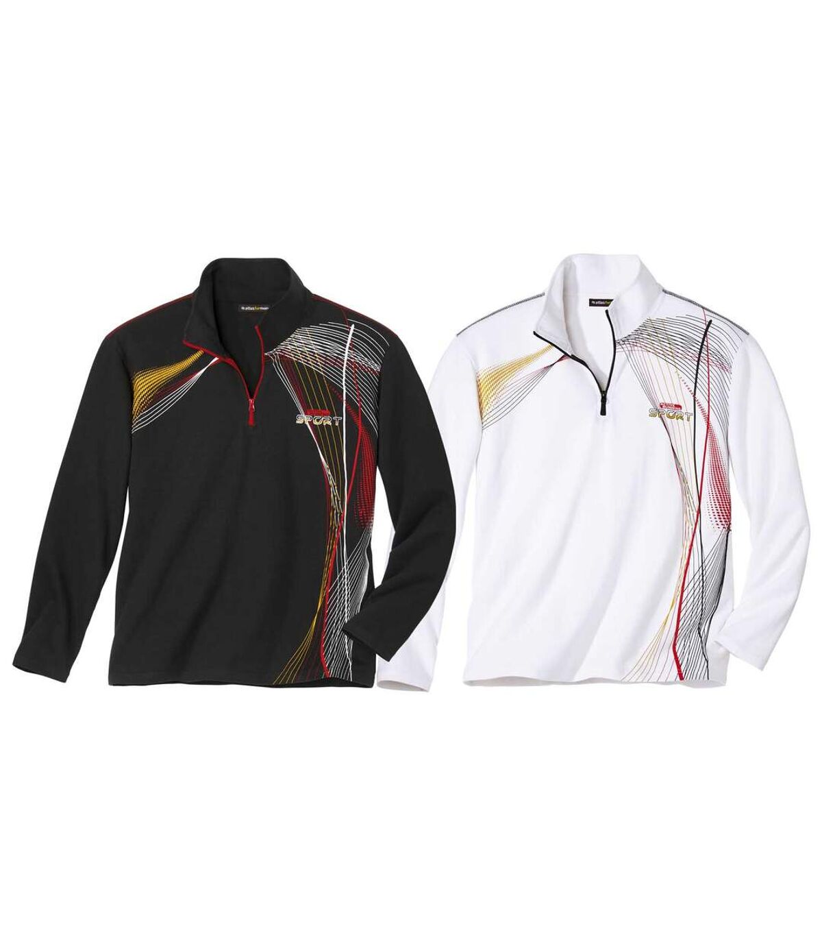 Sada 2 sportovních polo trik Graphic Lines Atlas For Men
