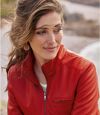 Women's Red Faux-Leather Jacket   Atlas For Men