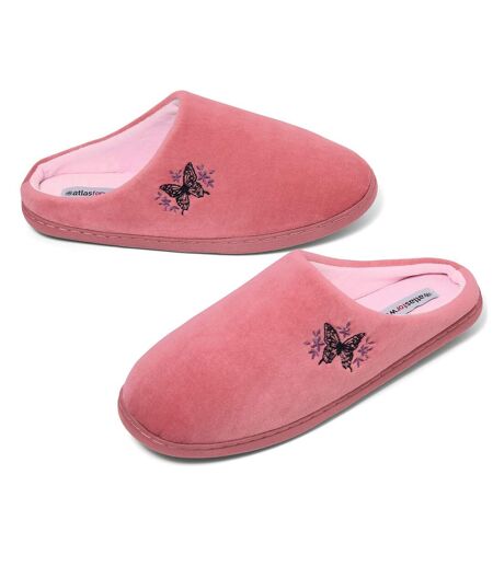 Les Chaussons Velours Broderie Papillon 
