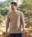 Pack of 4 Men's Outdoor T-Shirts - Yellow Taupe Black Terracotta