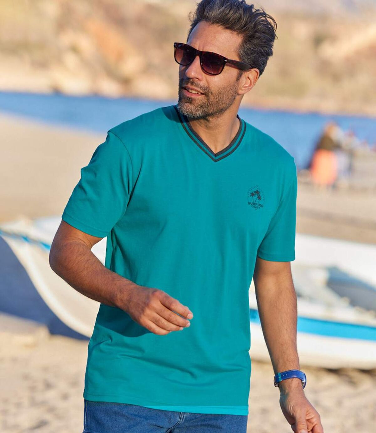 3er-Pack T-Shirts Surfing Coast mit V-Ausschnitt Atlas For Men
