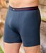 Paquet de 3 boxeurs en coton extensible homme - marine bordeaux