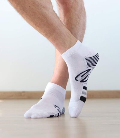 Pack of 5 Men's Trainer Socks - Black White Grey