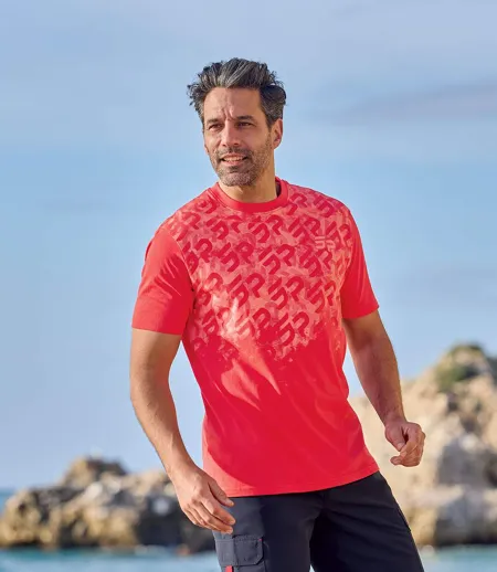 Pack of 3 Men's Sporty T-Shirts - Navy Red Blue