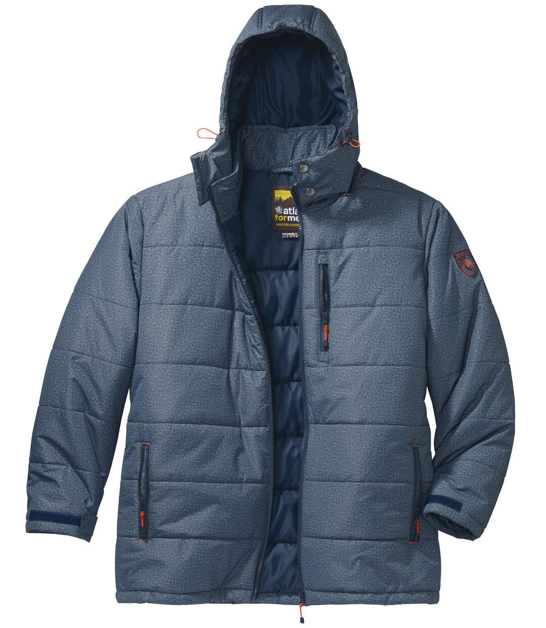 Manteau matelassé à capuchon homme - marine