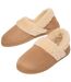 Women's Faux-Suede and Faux-Fur Slippers