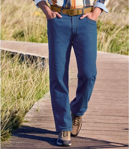 Men's Blue Regular-Fit Jeans