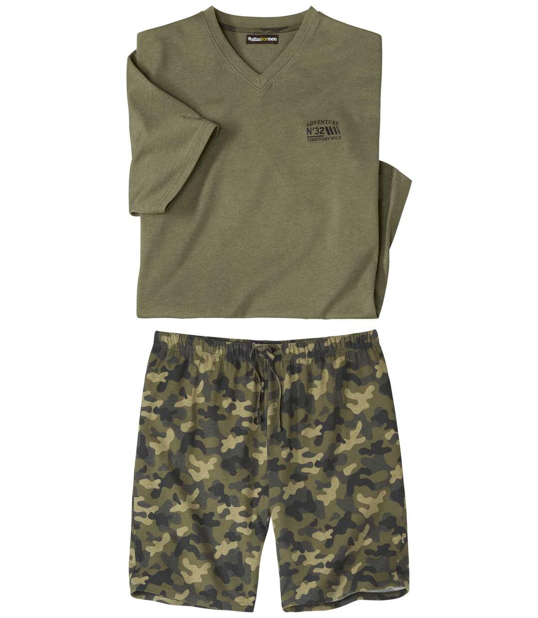 Kurzer Schlafanzug „Camouflage“ Atlas For Men