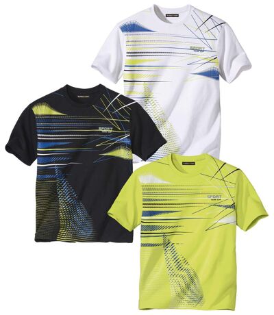Set van 3 T-shirts met sportieve print 