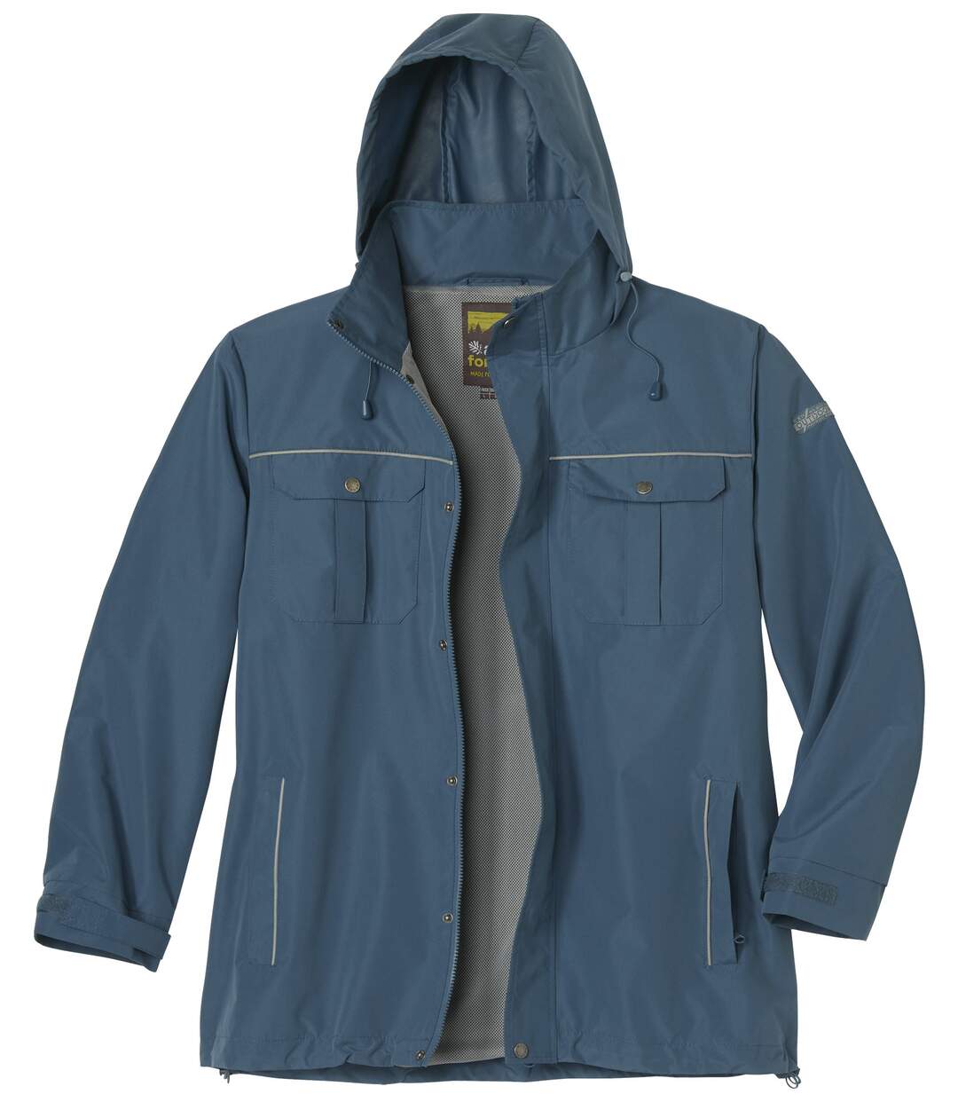 Men's Blue Multipocket Windbreaker - Water-Repellent-6