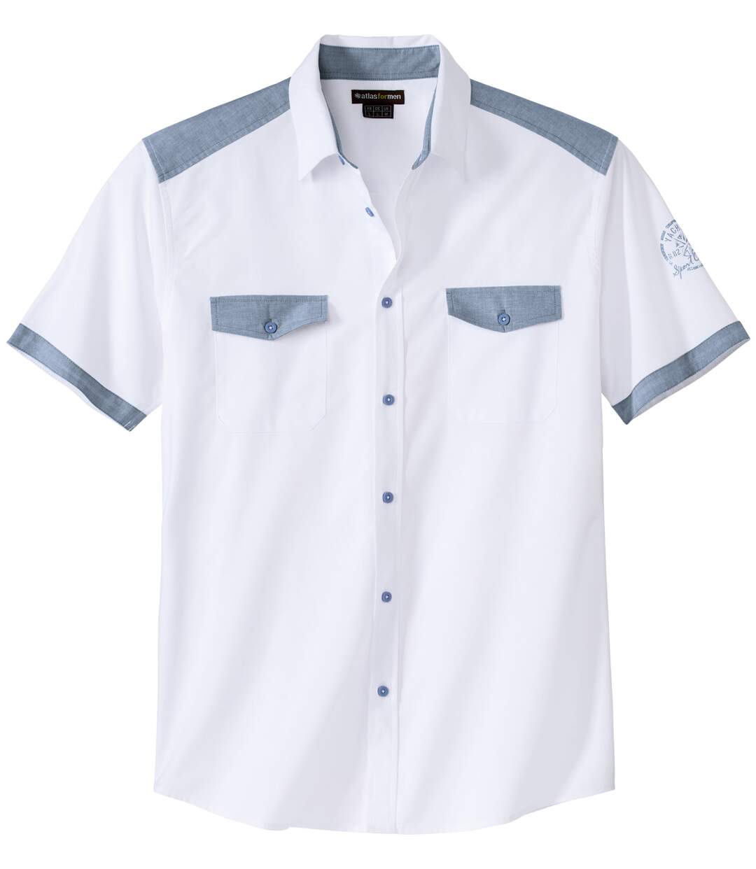 Fehér ing chambray anyagú részletekkel-2