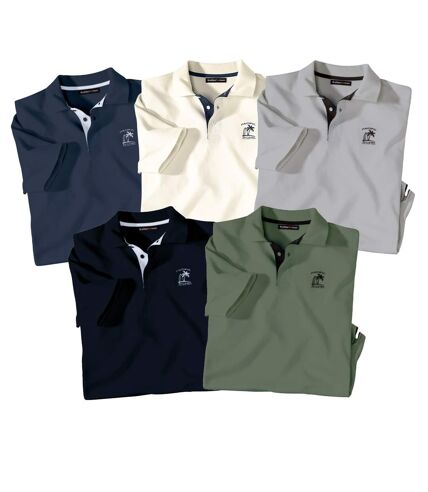 Pack of 5 Men's Casual Polo Shirts