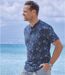 Men's Blue Exotic Print T-Shirt