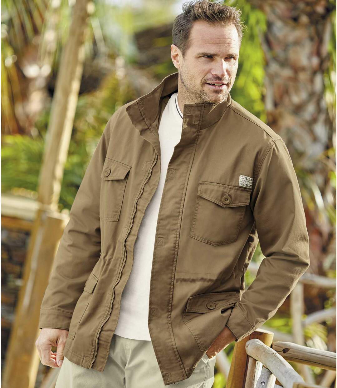 Men's Desert-Style Safari Jacket - Full Zip Atlas For Men