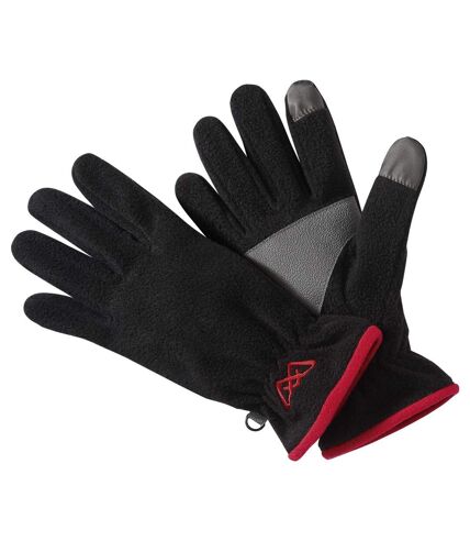 Men's Black Fleece Tactile Gloves 